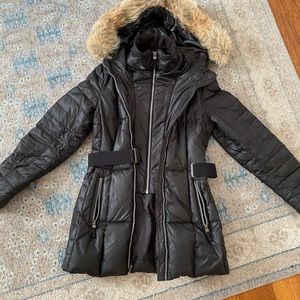 Andrew Marc winter jacket with fur hood